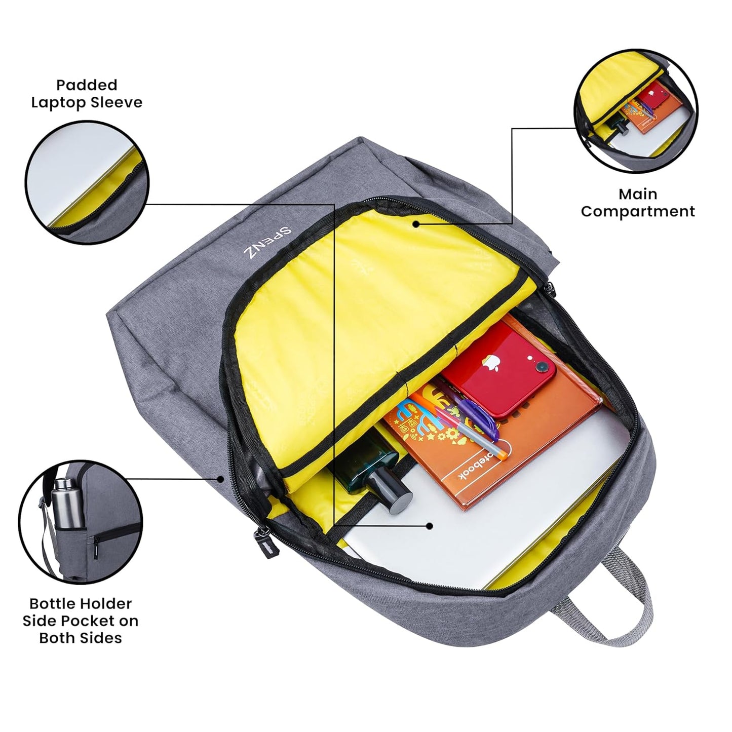 SPENZ BAGS Saffron Mini Laptop Bag School - alphahostel.in