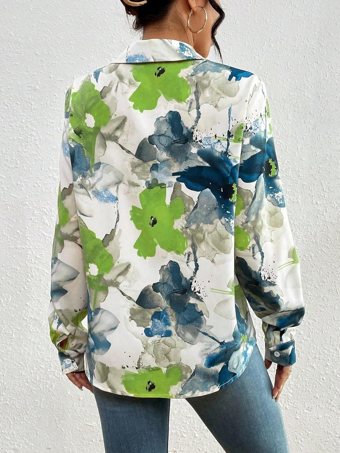 KATECLO Women's Full Sleeve Floral Print Shirt