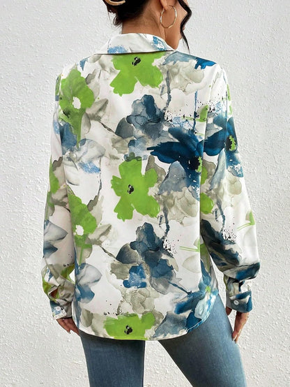 KATECLO Women's Full Sleeve Floral Print Shirt