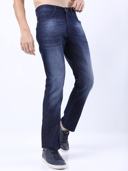 KETCH Men's Straight Fit Mid Rise Jeans (Stretchable)
