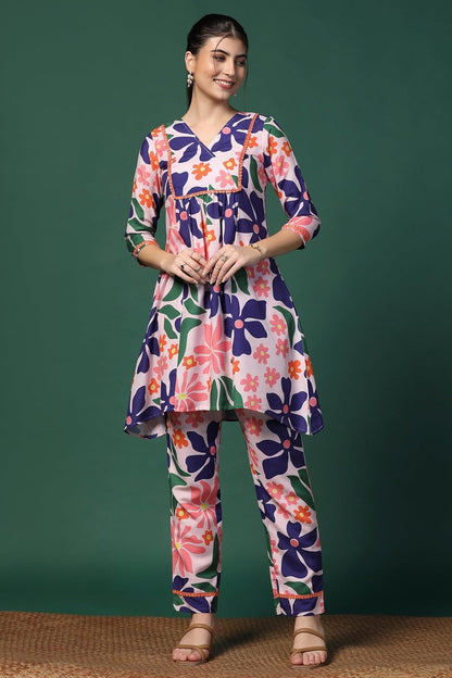 Fashion Dream Cotton Blend Women's Printed Kurta