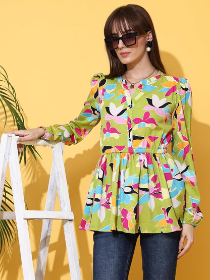 Sheetal Associates Women's Top Shirt Stylish Trendy for Girls | Floral Printed Top | Lightweight Day Comfort
