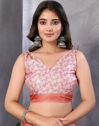 Print Art Silk Cotton Saree t Ethnic Wear for Festive