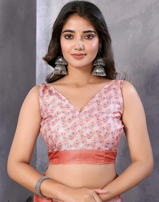 Print Art Silk Cotton Saree t Ethnic Wear for Festive