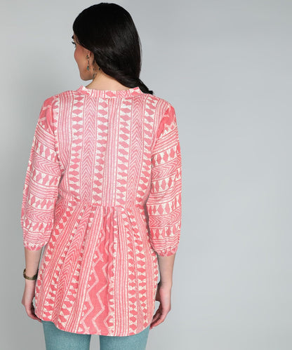 itshe Summer wear Print Cotton Short Kurti for Women