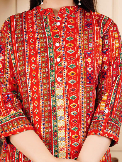 FebQ Women's Polycotton Fabric 3/4 Sleeves
