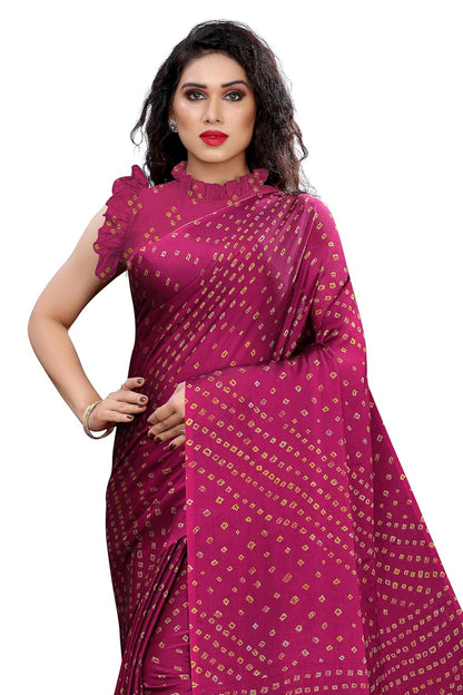 Women's Design  Printed Saree with Blouse Piece
