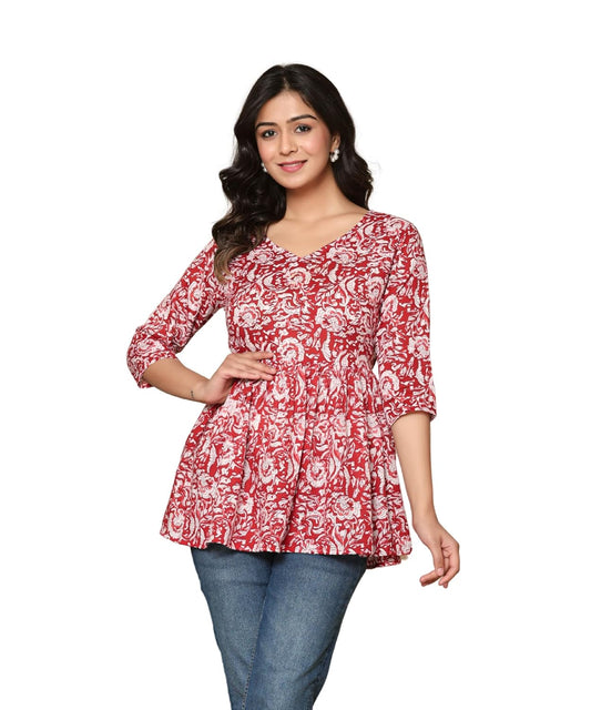 COTTBELLE Women's Stylish Floral Printed Rayon