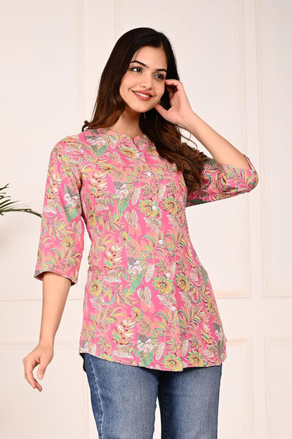 Gudwear Printed Shirt Style Top Women l Stylish Shirt