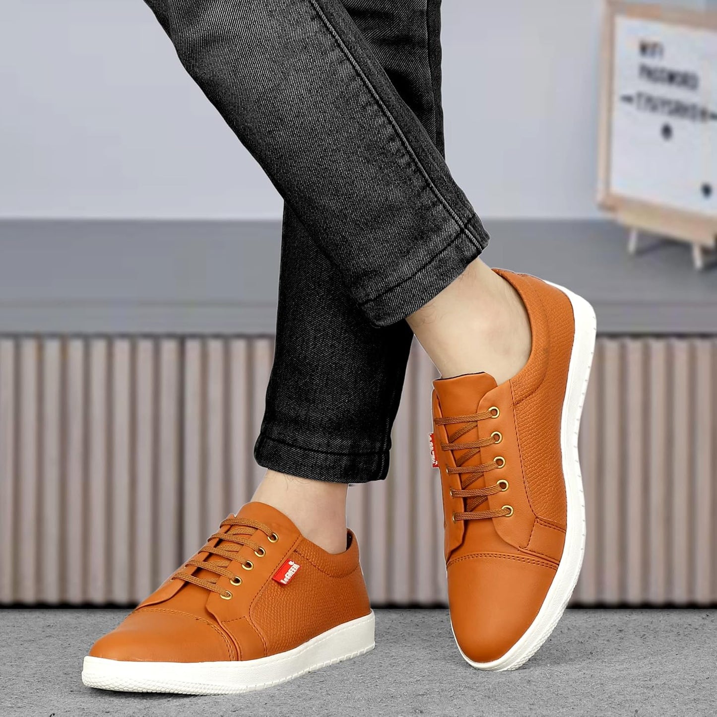LE GREEM Men's Synthetic Leather Stylish Sneakers - alphahostel.in