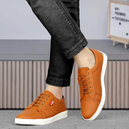 LE GREEM Men's Synthetic Leather Stylish Sneakers - alphahostel.in