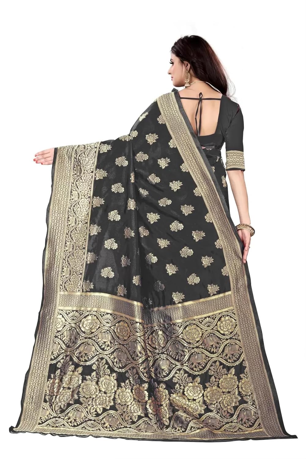 Women's Banarasi SareeSilk Saree With Blouse Piece