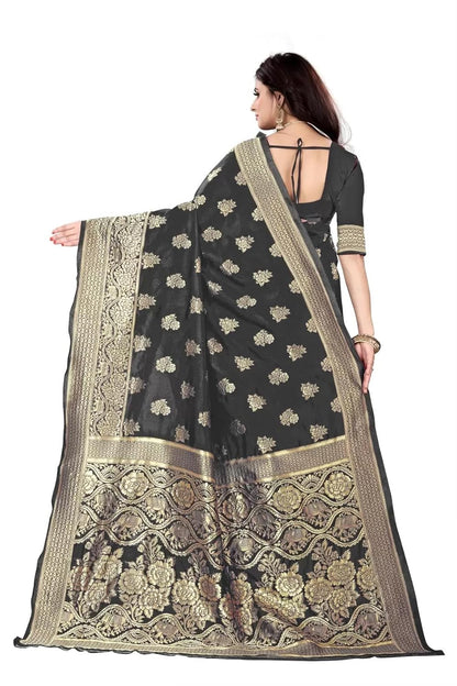 Women's Banarasi SareeSilk Saree With Blouse Piece
