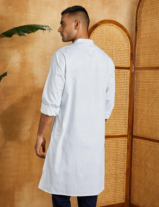 Symbol Men's Cotton Printed Long Kurta
