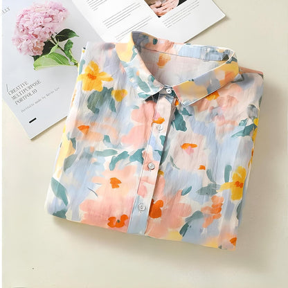 Gufrina Women Mustard Multicolor Floral Print Button