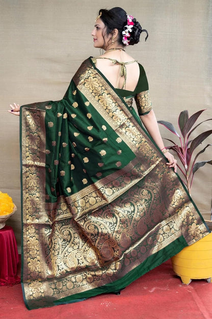 Sugathari Women's Banarasi Saree Pure Kanjivaram Silk Saree
