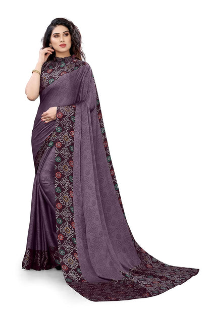 Women's Design  Printed Saree with Blouse Piece