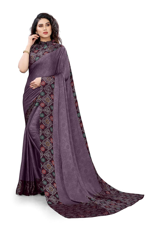 Women's Design  Printed Saree with Blouse Piece