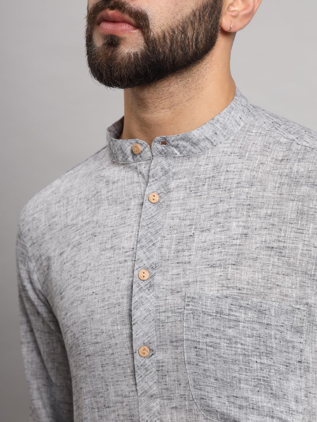 LATEST CHIKAN Men's Cotton Regular Textured