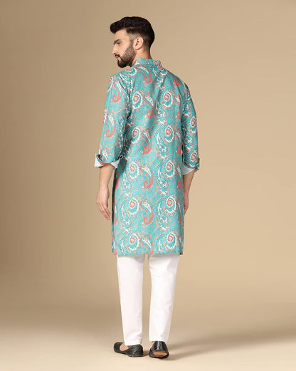 Leriya Fashion Men's Kurta | Rayon Printed Kurta