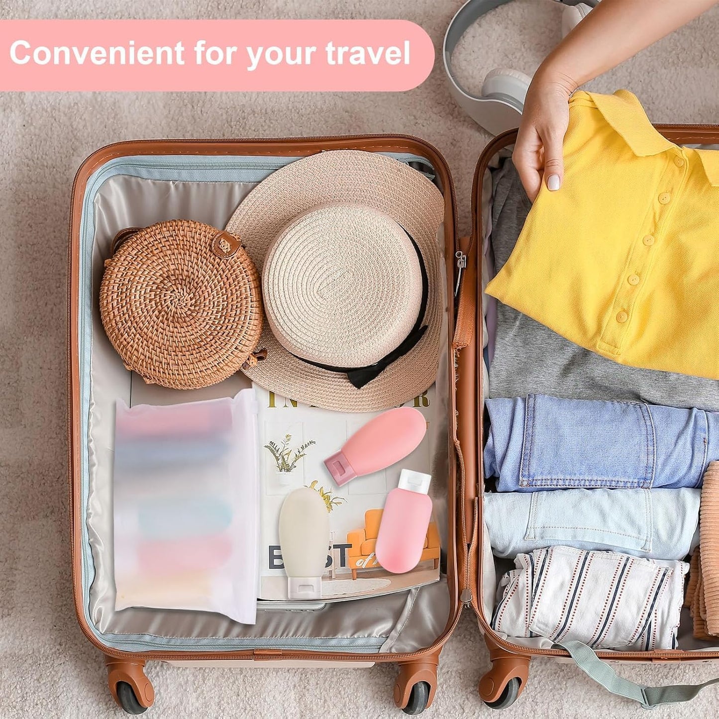 PiyuBind Travel Bottles Set For Toiletries Travel Size