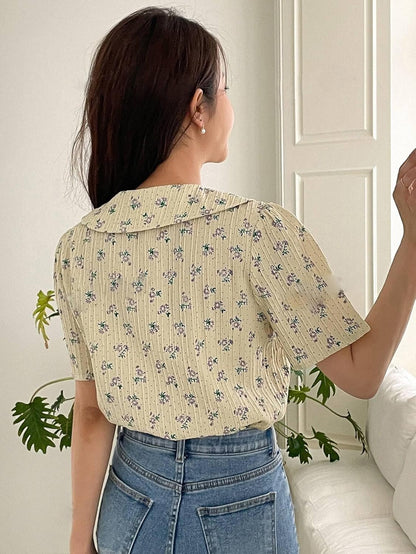 GRECIILOOKS Oversized Shirt for Women – Korean Casual Short Sleeve Loose Fit Top | Plus Size Summer Wear for Girls & Women