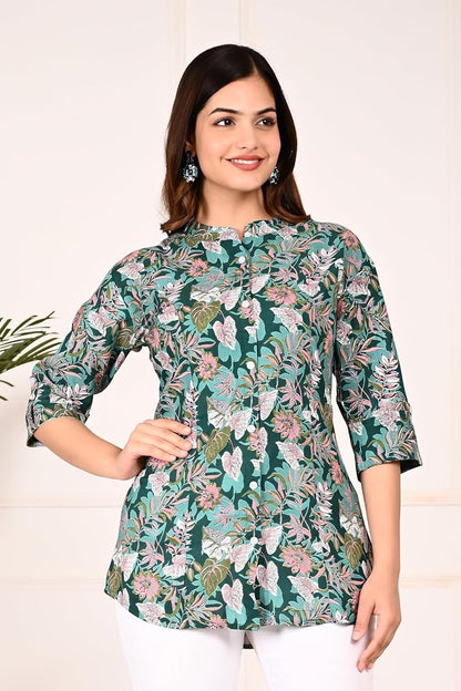 Gudwear Printed Shirt Style Top Women l Stylish Shirt