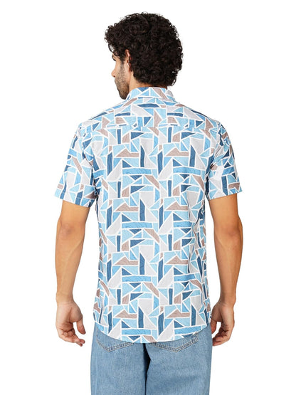 BASE 41 Men's Printed Half Sleeve Stylish Latest