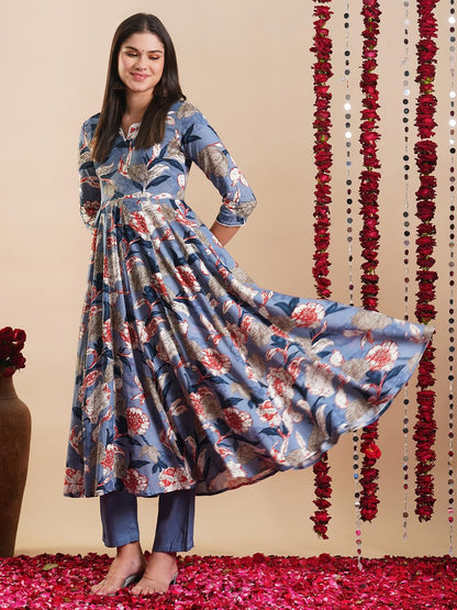 ANNI DESIGNER Women Rayon Blend Kurta & Pant
