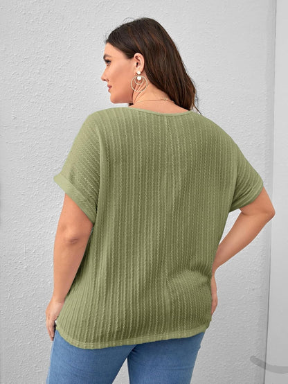Zilcon Womens Dressy Casual Business Work Tops Summer Half Sleeve Shirts Boat Neck Jacquared Tshirts