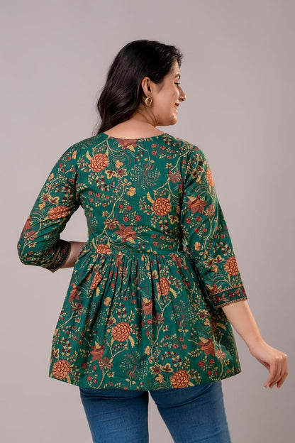 FASHION YANTRA Womens Printed Embroidery Top