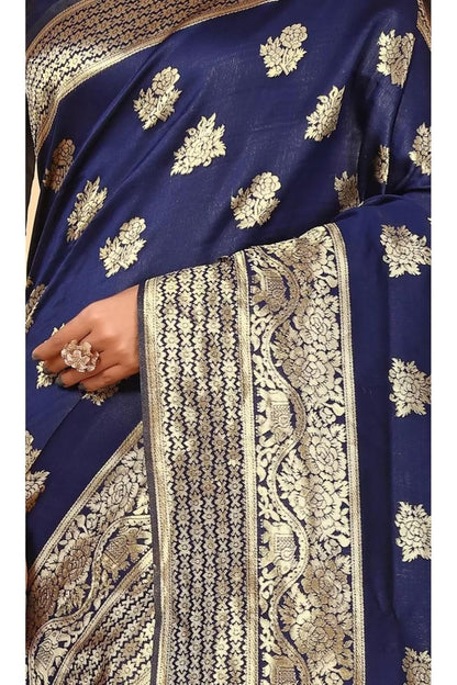 Women's Banarasi SareeSilk Saree With Blouse Piece