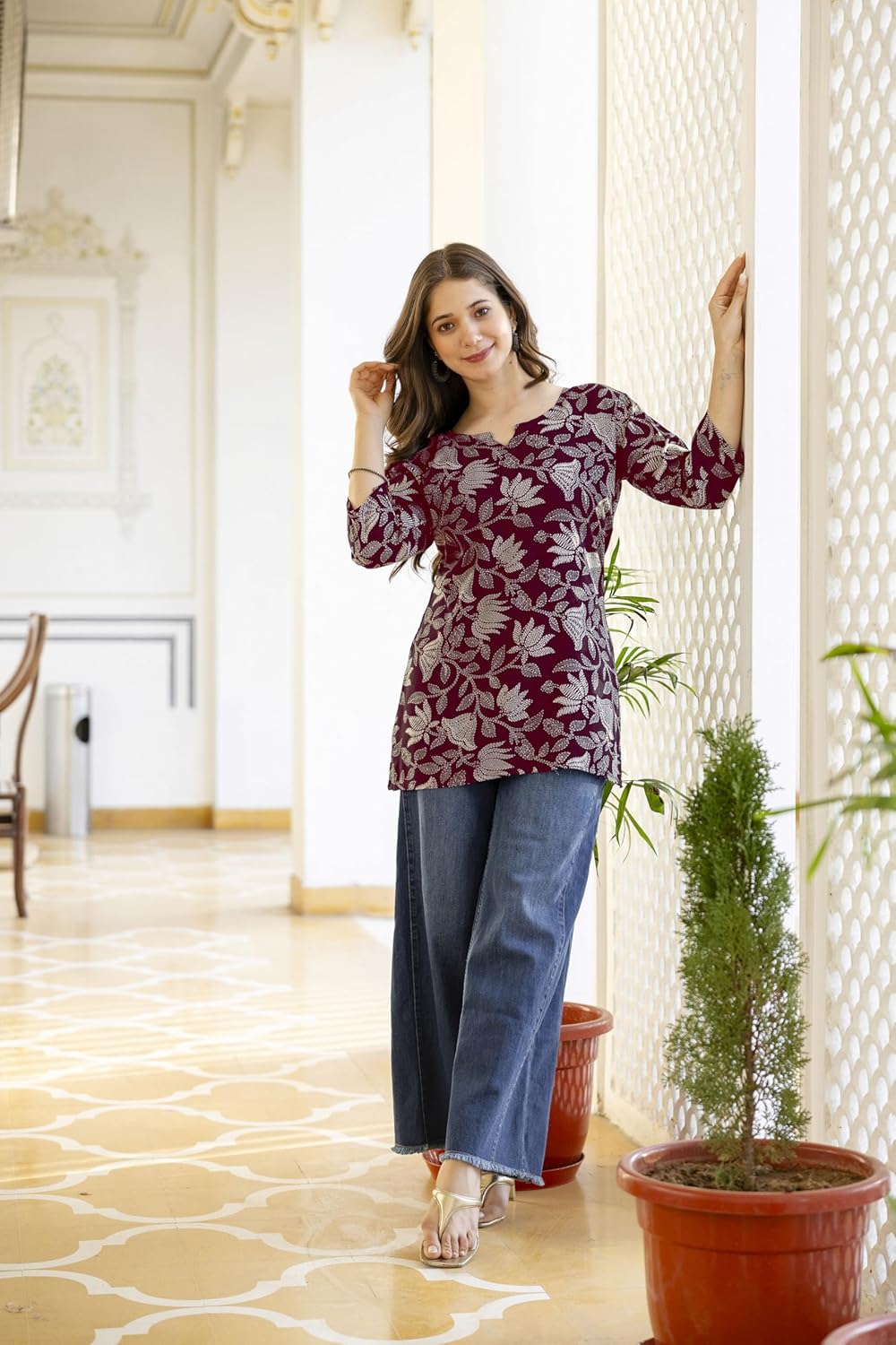 PURSHOTTAM WALA Women Floral Printed Rayon