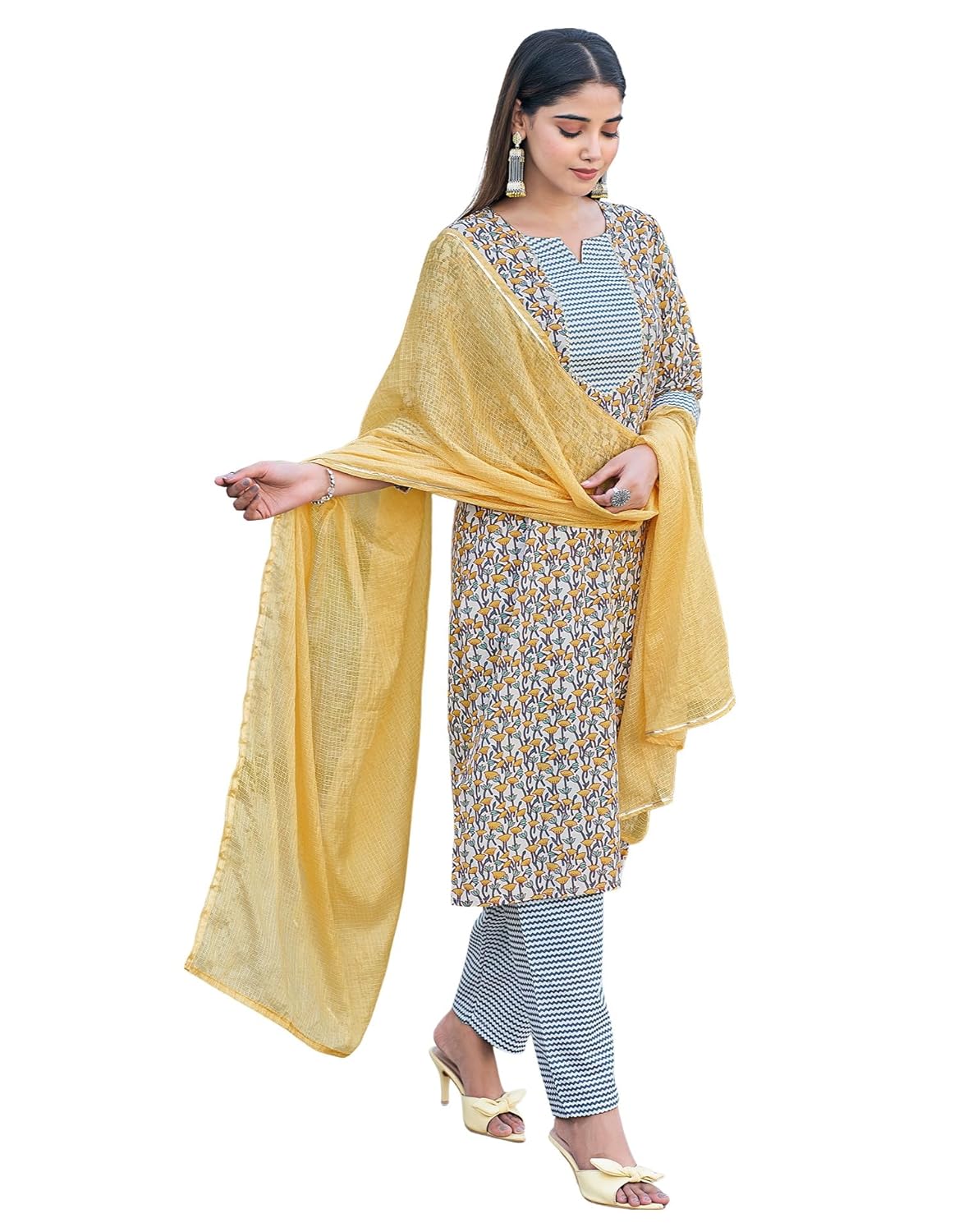 SIRIL Women's Cotton Blend Printed