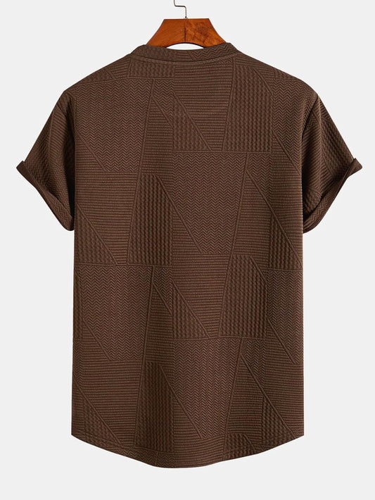 GRECIILOOKS T Shirt for Men Cotton | Textured Oversized