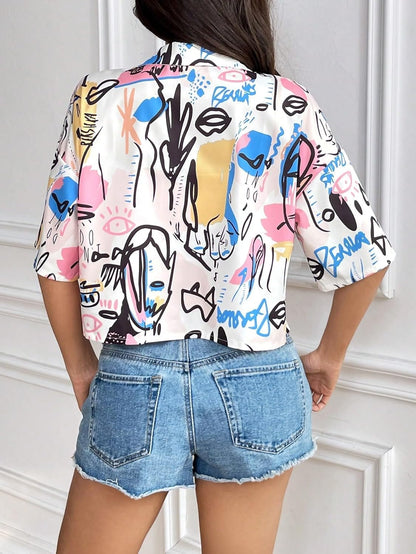 KATECLO Women's Full Sleeve Floral Print Shirt