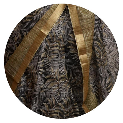 KotaDoriaPolyester Mix Leaf Floral Printed Saree