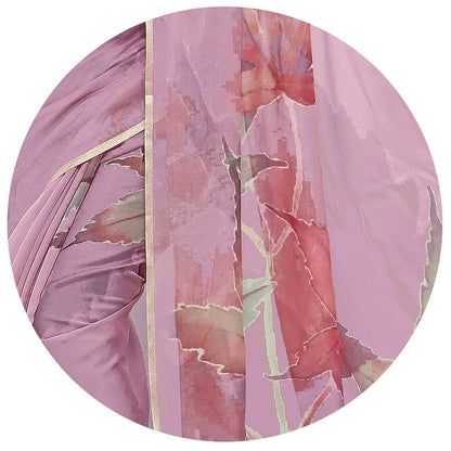 Printed Women's Organza Saree Design with Blouse Piece