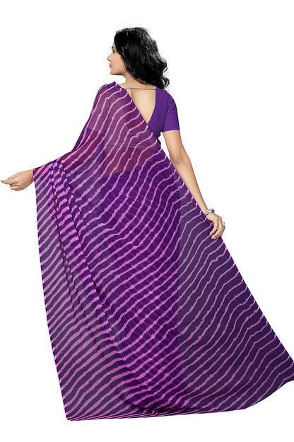Women's Chiffon Saree without Blouse Piece