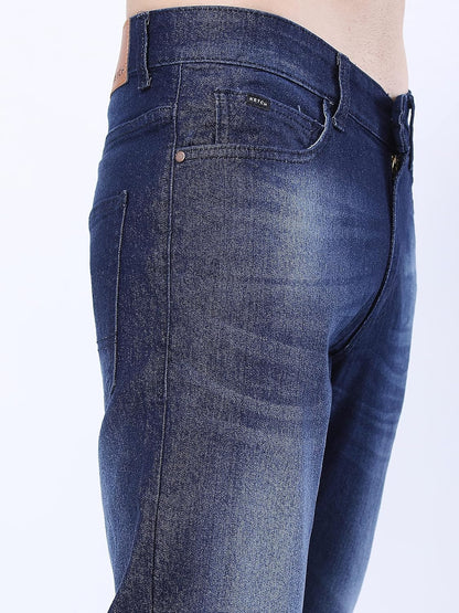 KETCH Men's Straight Fit Mid Rise Jeans (Stretchable)
