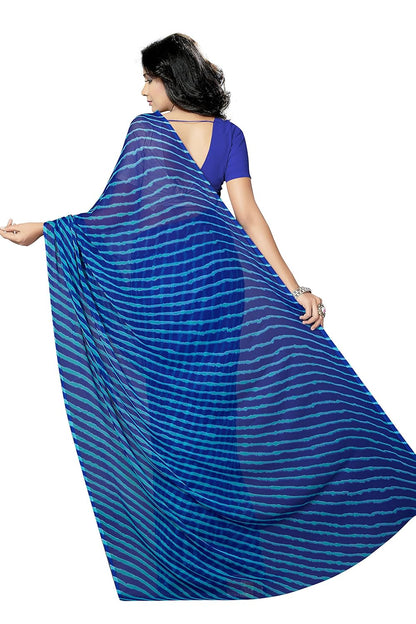 Women's Chiffon Saree without Blouse Piece