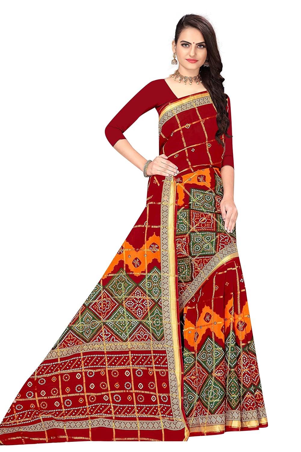 Women's Pure Cotton i Saree Without Blouse Piece