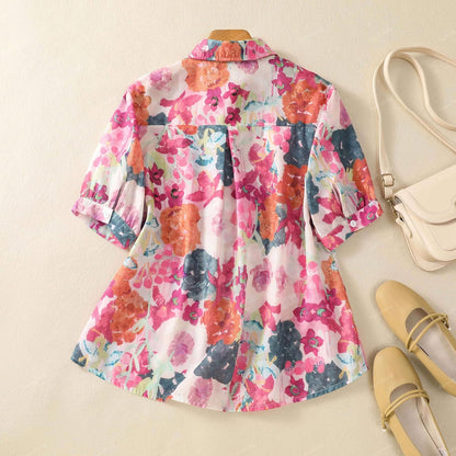 Gufrina Women Mustard Multicolor Floral Print Button