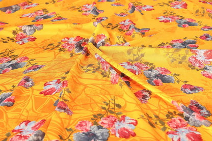 Floral Printed Saree with Blouse Piece