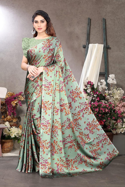 Women's Stylish Saree with Blouse Piece