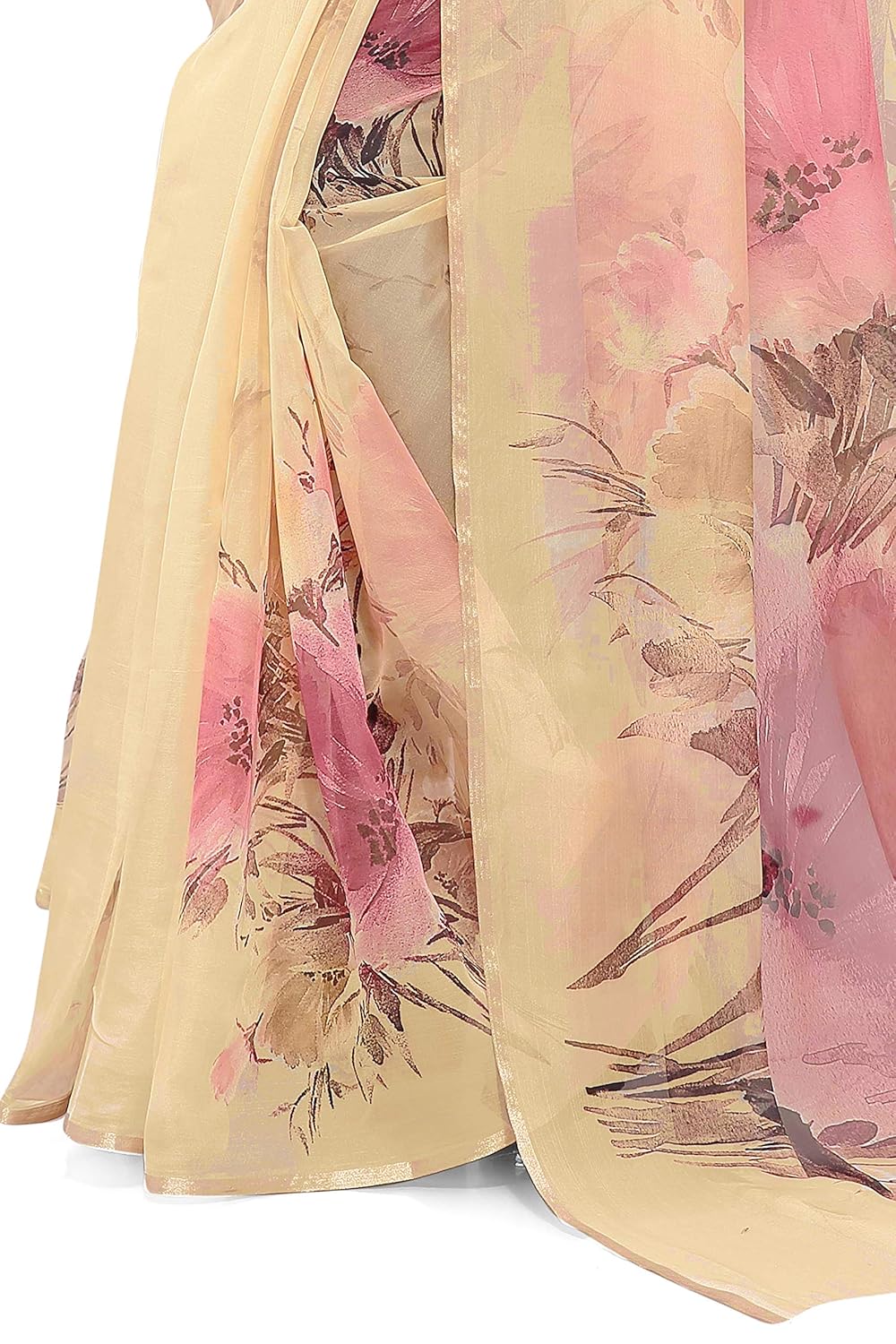 Printed Women's Organza Saree Design with Blouse Piece