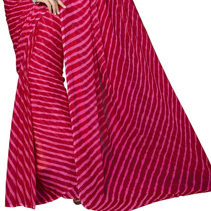 Women's Chiffon Saree without Blouse Piece