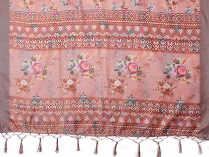 Print Art Silk Cotton Saree t Ethnic Wear for Festive