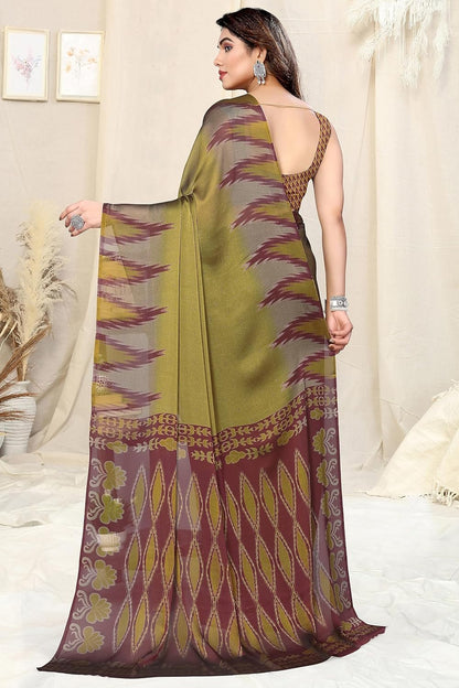 Printed Women's Saree with Blouse Piece