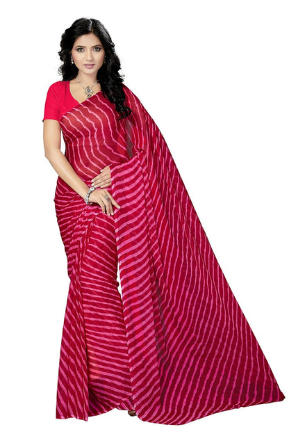 Women's Chiffon Saree without Blouse Piece